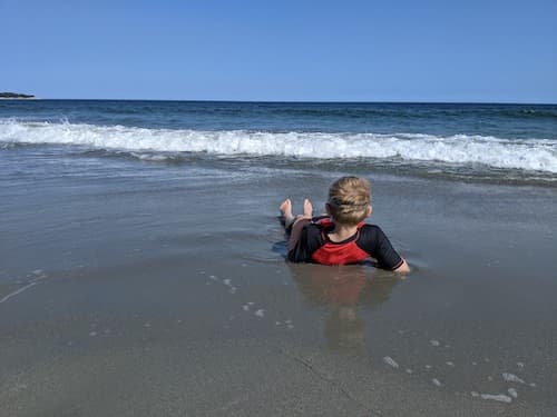 Getting in some beach fun at White Point Beach Resort